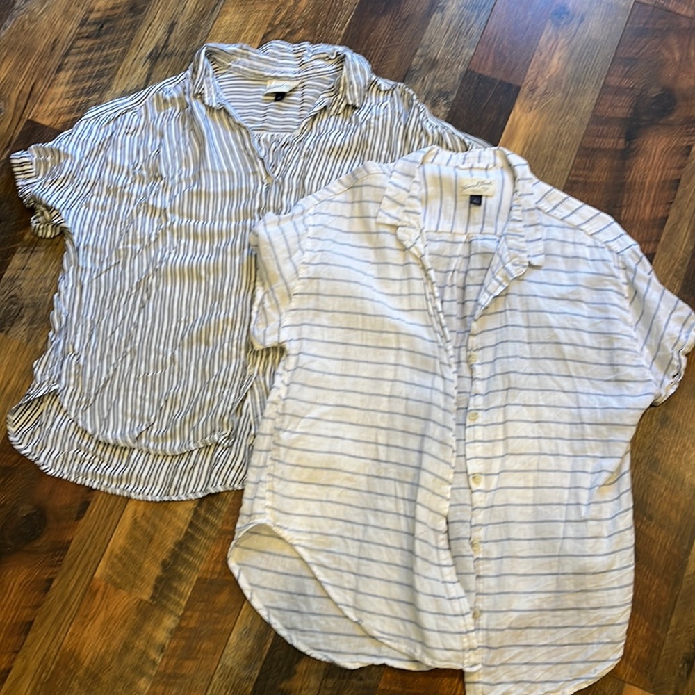 TWO short sleeve button downs